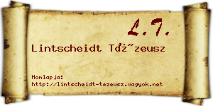 Lintscheidt Tézeusz névjegykártya